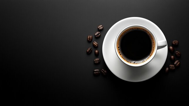 A cup of rich, dark coffee