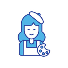 Artist icon isolated on a white background. Vector illustration.