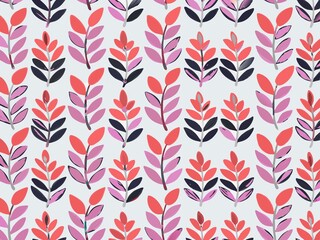 Fototapeta premium eamless pattern for textile design and digital papers, seamless pattern with leaves, seamless pattern with flowers, seamless floral pattern