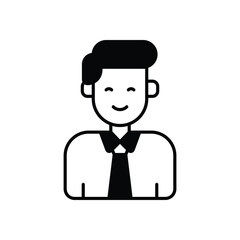 Business Person icon isolated on a white background. Vector illustration.