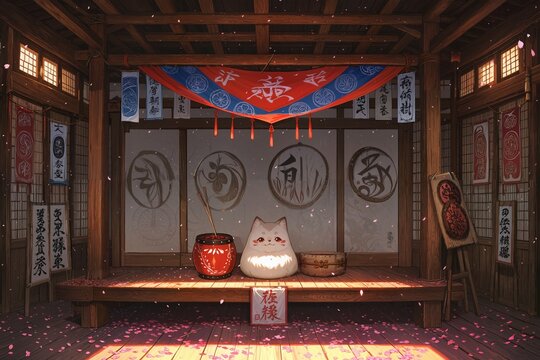 三社祭の太鼓と桜