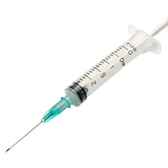 Medical Syringe Image isolated on transparent background
