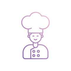 Chef icon isolated on a white background. Vector illustration.