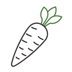 carrot outline icon on white background.eps