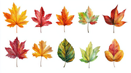 Fototapeta premium Labels, banners and ribbon corners with autumn leaves. Isolated vector tags for fall season discount, shop order, store sale promotional campaign. Advertising for new collection, promo coupons set