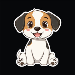 Cute and Adorable Cartoon Puppy