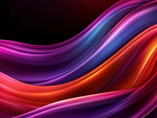 Fototapeta premium Vibrant flowing waves of color creating a dynamic visual effect.