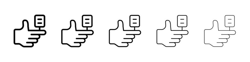 Blood sugar test icons vectors set in different stroke lines