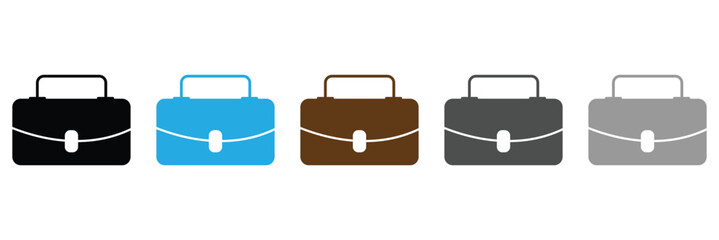 Professional Carrier Vector Icon Set. Executive Briefcase Vector Symbol for UI Design. Vector Illustration .EPS 10 .
