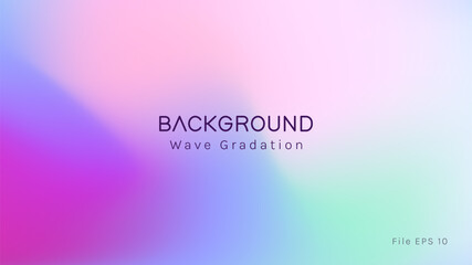 Fototapeta premium Abstract wave gradient background with smooth color transitions of pink, purple, and green. Perfect for creative design, posters, or digital presentation backdrops