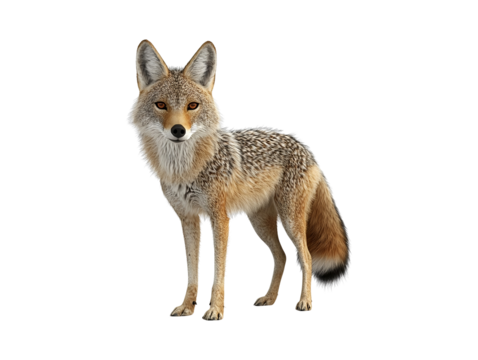 3D illustration of a jackal isolated on transparent background
