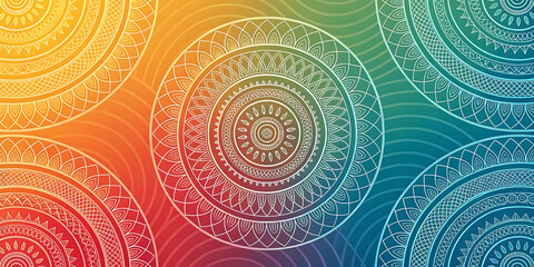 Beautiful Circular Pattern Lines Art: A Colorful Drawing