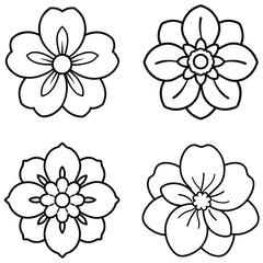 A primrose flower icon with five rounded petals and a small center