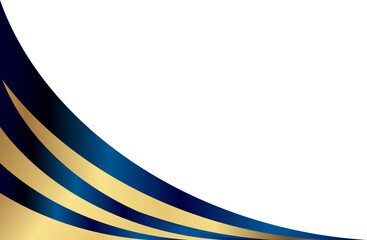 Elegant blue and gold curved background design