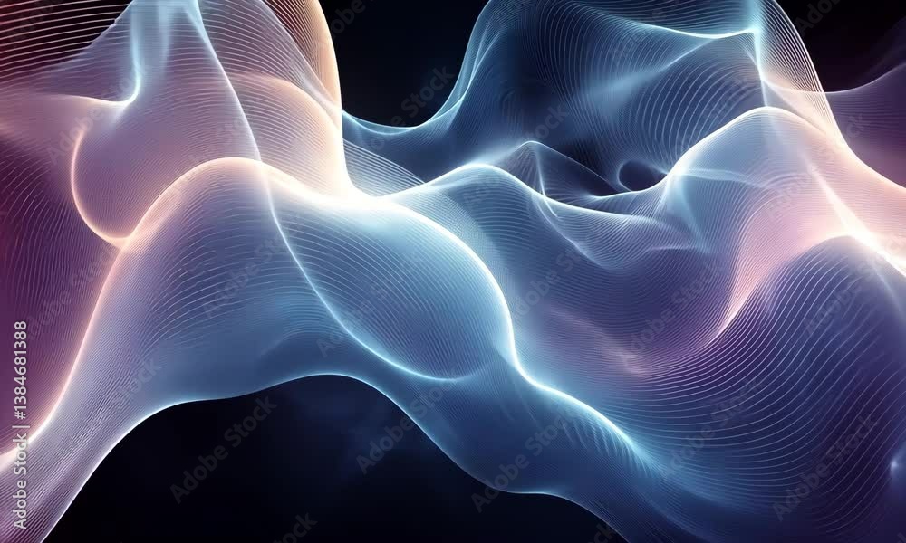 Poster abstract light form animation background for motion graphics and compositing