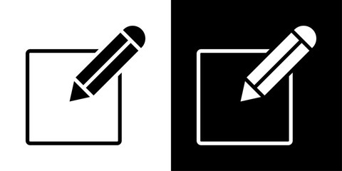 Edit icons vector set in solid flat style