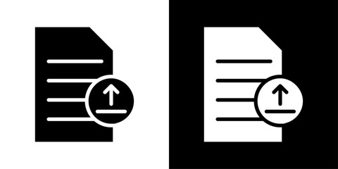 File upload icons vector set in solid flat style