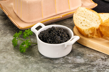 Luxury delicous strugeon black caviar