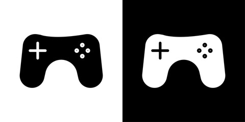 Game controller icons vector set in solid flat style © Vipul