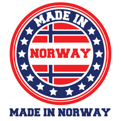 made in Norway Stamp sign