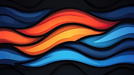 Abstract wavy layers of vibrant colors (1)