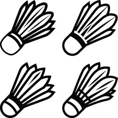 Badminton shuttlecock vector