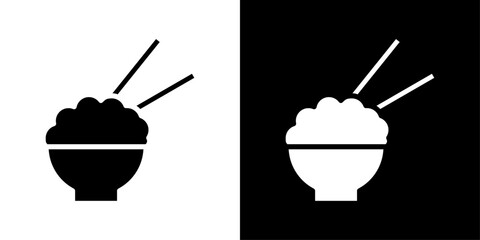 Rise Bowl icons vector set in solid flat style