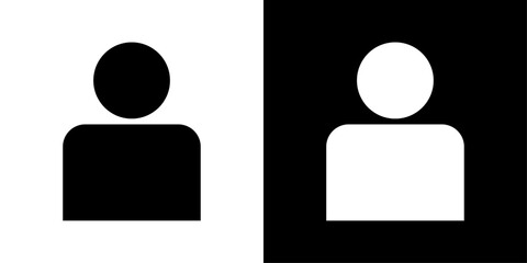 User icons vector set in solid flat style