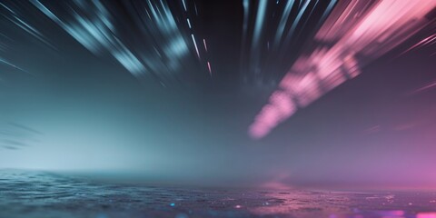 Abstract Background With Slightly Blurred Black Holographic Light Beams