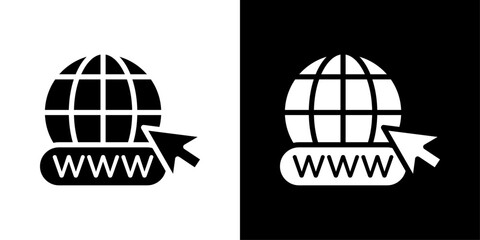 Website icons vector set in solid flat style