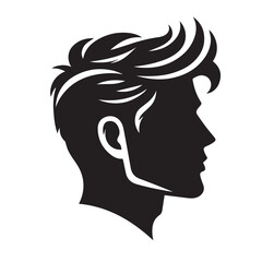 silhouette of a man head vector illustration