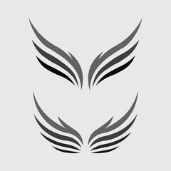 Wings logo and animal wings icon sign stock logo design graphic illustration