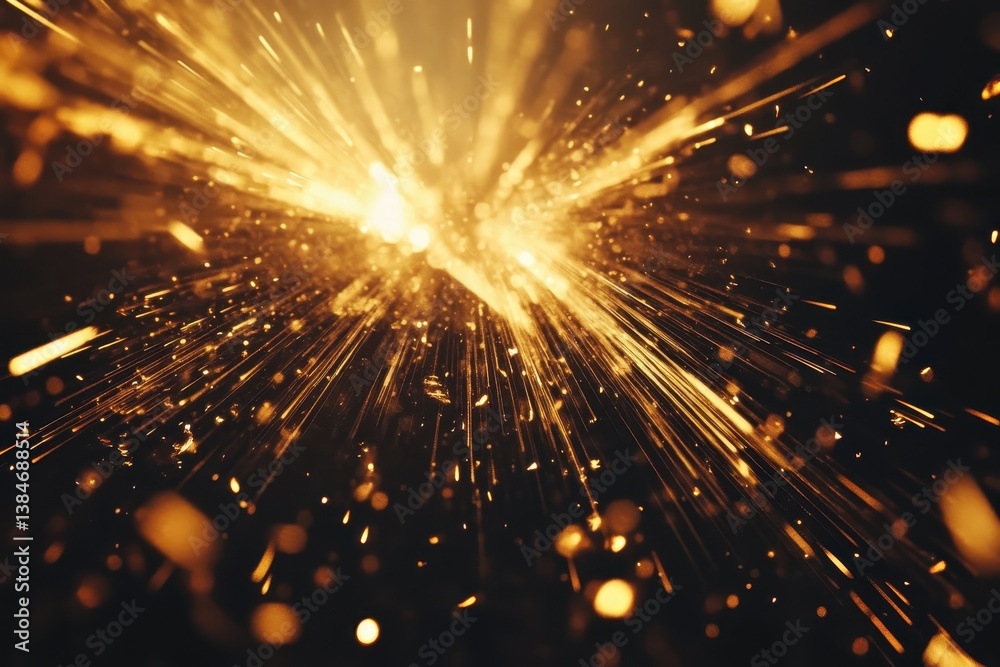 Poster Cinematic optical lens flares and light rays creating a stunning visual effect in a dark environment, optical lens flares rays and light motion cinematic background