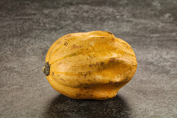 Decorative yelow pampkin seasonal vegetables