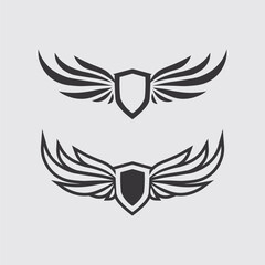 Obraz premium Wings logo and animal wings icon sign stock logo design graphic illustration