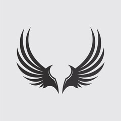 Wings logo and animal wings icon sign stock logo design graphic illustration