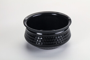 Indian metallic empty clean bowl isolated