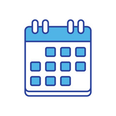 Monthly Calendar icon isolated on a white background. Vector illustration.