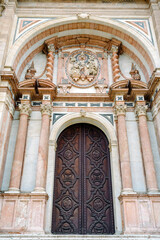 Malaga, Spain: Entrance portal of the Cathedral