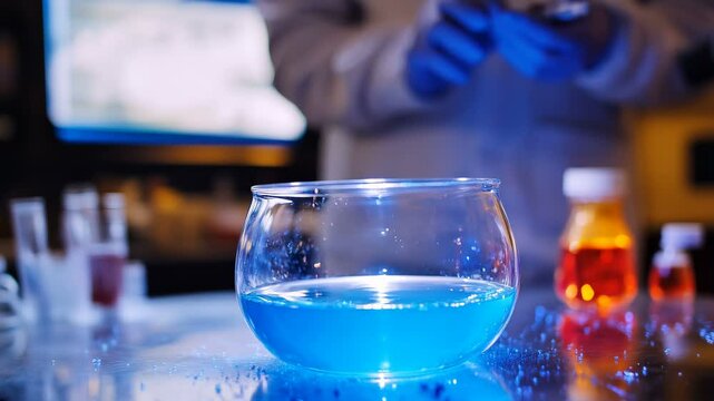 Exciting and vibrant chemical reactions taking place within a dynamic laboratory setting for exploration