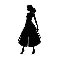 Fototapeta premium Woman Silhouette Vector Art Image