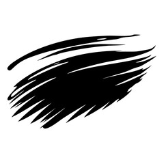 Naklejka premium Black grunge brush stroke on a white background