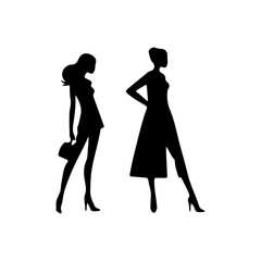 Woman Silhouette Vector Art 
