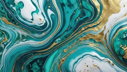 Luxury Emerald Fluid Jade Stone Gold Marble Texture