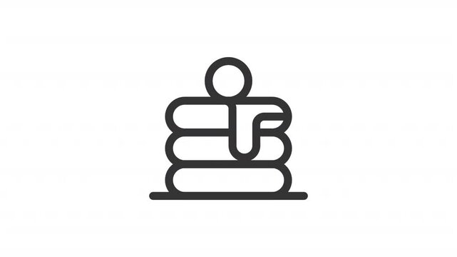 Pancake animation icons for social media, presentations, videos, websites, etc. No background, Alpha channel.