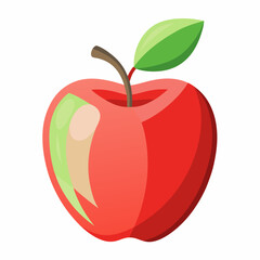 red apple vector illustration