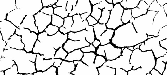 Vector marble pattern with white and black cracks Transparent texture line texture stone wall with a crack.
