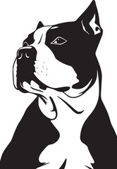 Staffordshire Bull Terrier. Hand drawn vector illustration	