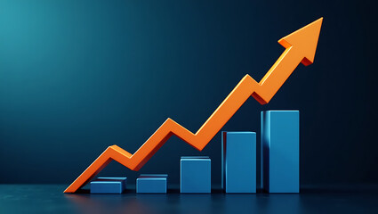 Growth business graph finance data diagram concept on stock market background with financial investment economy analysis chart or increase profit economic strategy success goal motivation development

