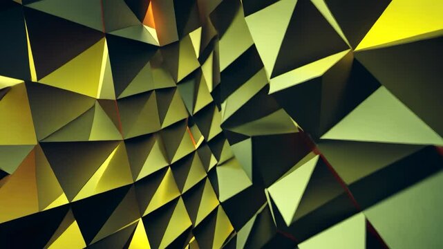 Abstract Triangles Shimmering Gold Geometric Pattern Background Creative Visualization